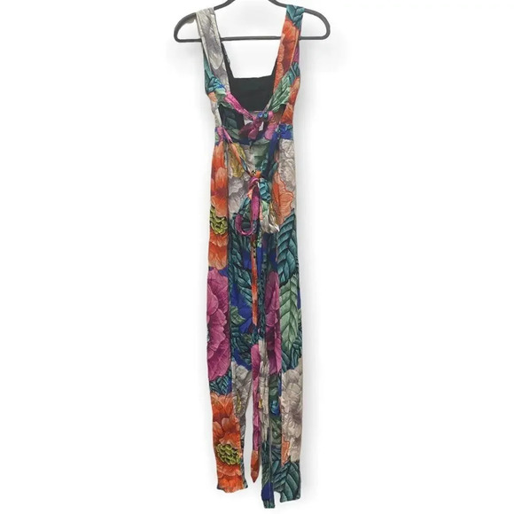 MARA HOFFMAN Cut Out Front Jumpsuit in Flora Stone Size 6 Tropical Floral Print - Picture 5 of 11